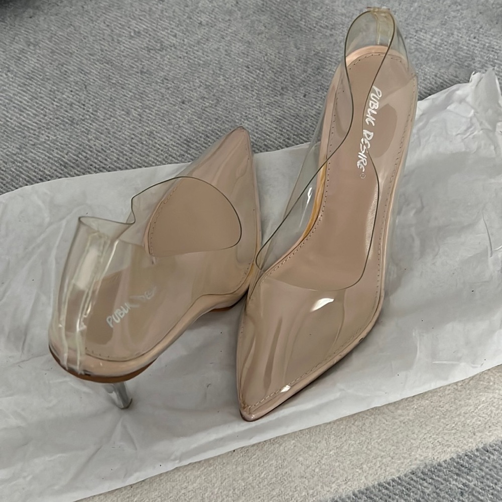 Clear Public Desire Heels